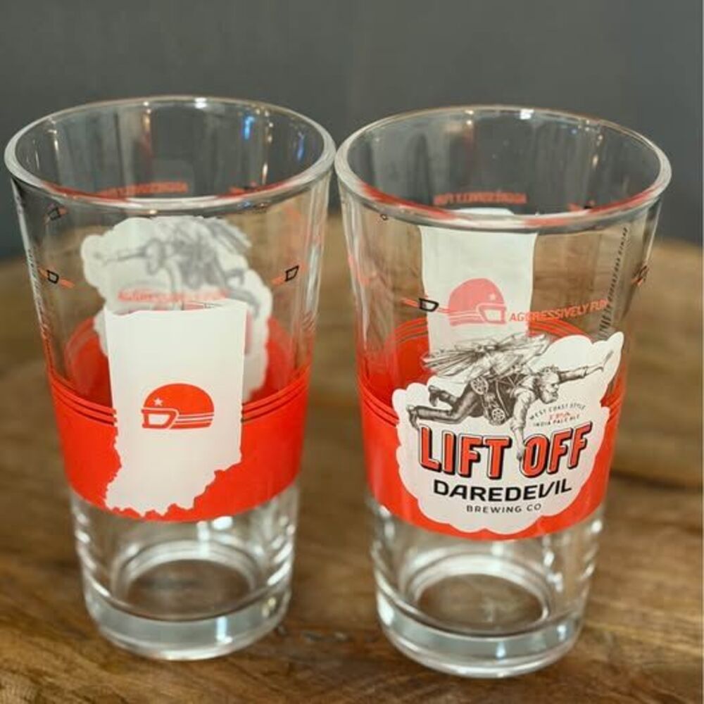Daredevil Brewing Co Lift Off IPA Pint Glasses